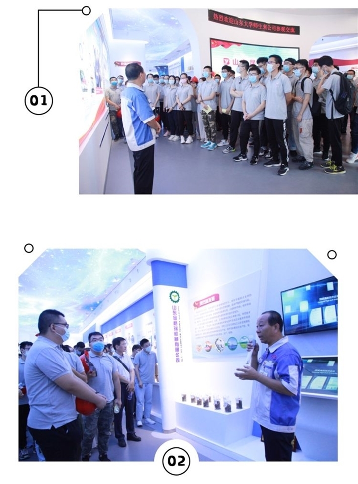 景書記對公司主推的產品“顆粒機”的研發作了詳細解說與應用示范