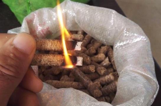 秸稈顆粒機的生物質顆粒燃燒圖